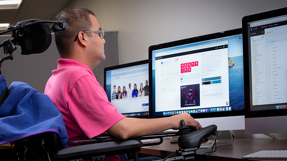 Student working in BCIT